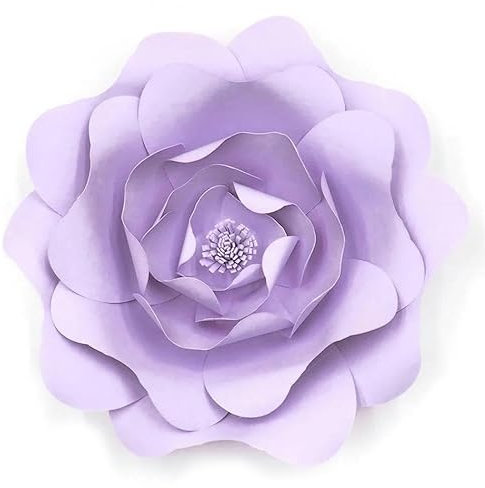 ZFISH DIY Riesenpapierblume Große Rose für Innenarchitektur Hochzeitshintergründe Dekorationen Papierhandwerk Babyzimmer Geburtstag-Flieder-15CM