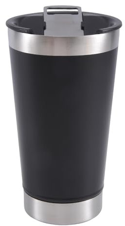 Qeunrtiy Bicchieri da Birra Fredda con Coperchio Apribottiglie Isolamento In Acciaio Inossidabile Acqua Tazze da Caffè per Tè Isolamento Termico Bicchieri Durevole Facile da Installare Facile da Usare