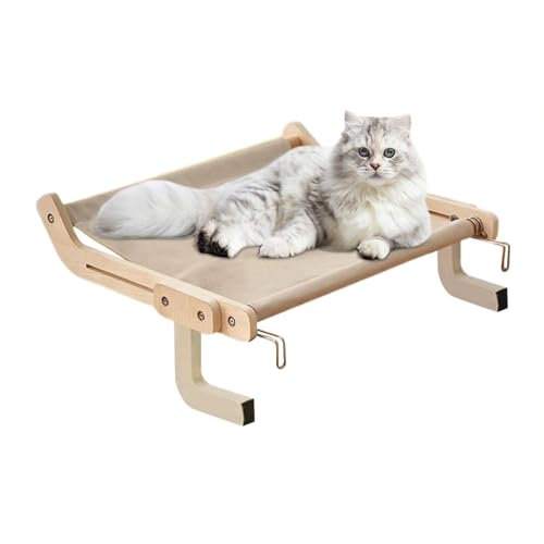 SVCEQZE Katzen-Fensterstange, Katzen-Hängematte für Fenster - Verstellbare Katzenhängematte für Fensterbank - Katzen-Fenster-Hängematte für Katzen für Fensterbank, Nachttisch, Schublade und Schrank