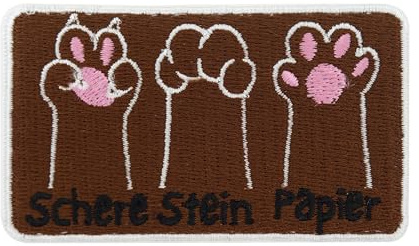Finally Home Schere, Stein, Papier Katzen Patch zum Aufbügeln | Pfoten Patches, Spruch Aufbügler, Paw Flicken, Cute Cat Aufnäher, Lustige Katze Bügelpatch