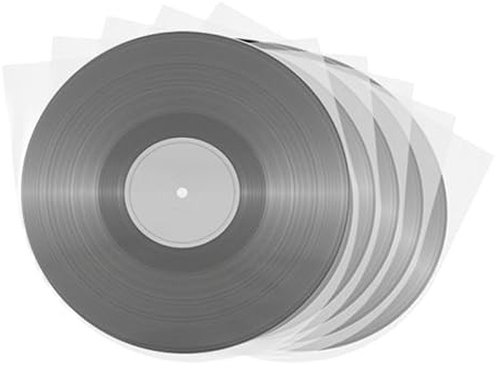 GIUSOBG Buste Vinili 33 Giri Esterne, 50 x Copertine Di Dischi In Vinile In Polietilene LP per 12 Plastica Trasparente Buste Protezione Polipropilene Vinile Copertine Cover