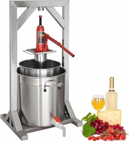TAIPINGOZ Pressoir à Fruits Manuel, Presse à Fruits, Pressoir à Raisins, Fournitures et équipements for la vinification, for l'extérieur, lacuisine et la Maison, 12 L(12L)