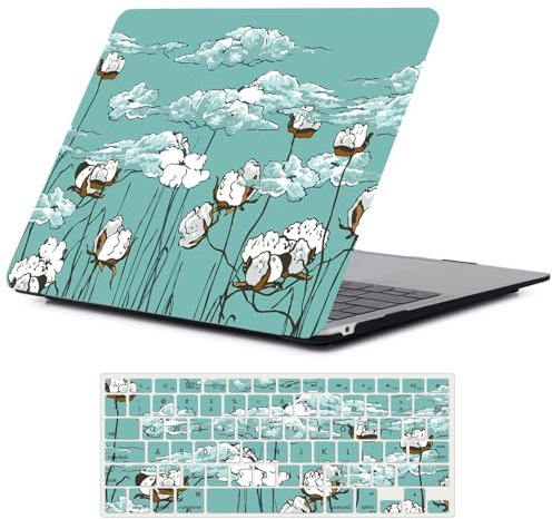 FFBOFFC Hülle Kompatibel mit MacBook Pro 13 Zoll 2012 2011 2010 2009 2008 Alte Version Modell A1278 mit CD-ROM, Plastik Hartschale Schutzhülle Case & Tastaturabdeckung, Baumwolle