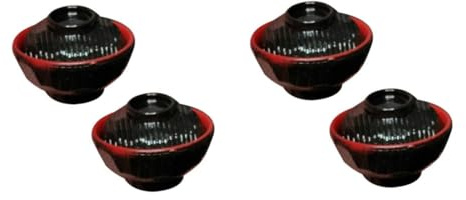 STOBAZA 4 Sets Mini Japanese Rice Bowl with Lids Dollhouse Kitchen Accessories Lightweight Realistic Design for Educational Play and Decorative Use