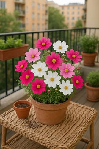 50 graines à semer - Le Grenier d'Abondance - COSMOS DWARF SENSATION - Cosmos Bipinnatus 'Dwarf Sensation'