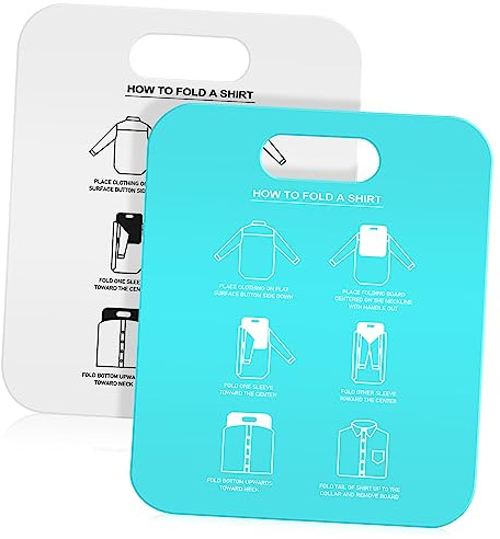 Veemoon Plieuse à Linge Économique - Planche à Plier Pour T-shirts Et Vêtements Ensemble De 2 Design Pratique Et Compact