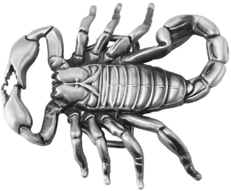 Fachoice Silberne Skorpion Cowboy Gürtelschnalle für Männer Antike Skorpion-Tiergürtelschnalle Stammes-Ägyptischer Tier Schmuck fur Herren