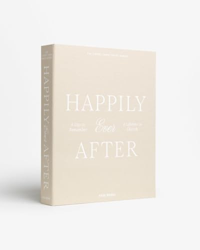 Happily Ever After Luxus-Fotoalbum, Beige und Weiß