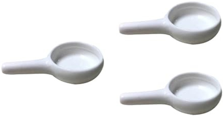 ARTIBETTER 3 pezzi Piattini Porta Candele in Ceramica Bianca con Manico Antiscottatura Vassoi Creativi per Tealight e Aromaterapia Decorazione Casa Pratica e Elegante