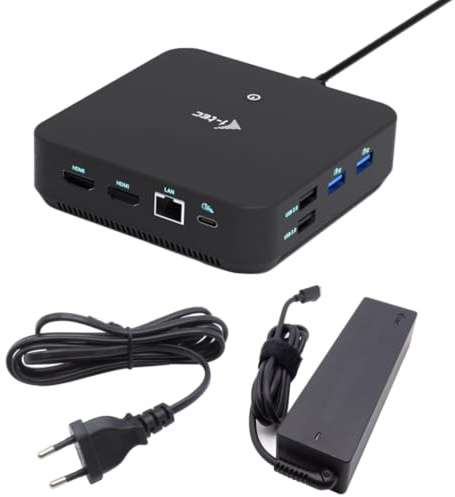 i-tec USB-C DP Dual HDMI Docking Station mit Power Delivery 100 W + i-tec Universal-Ladegerät 100W