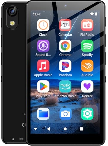 Reproductor MP3 32GB con Bluetooth y WiFi, Cámara, Oilsky 4,02 Reproductor de Música HD con Spotify, Audible, Deezer, MP4 Android 13 Pantalla Táctil y Altavoz