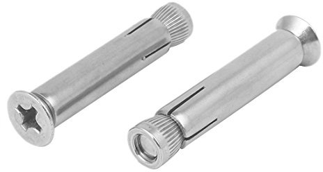 sourcing map 2 Stück M8 x 60mm 304 Edelstahl Senkkopf Hülsenanker Erweiterung Bolzen DE de