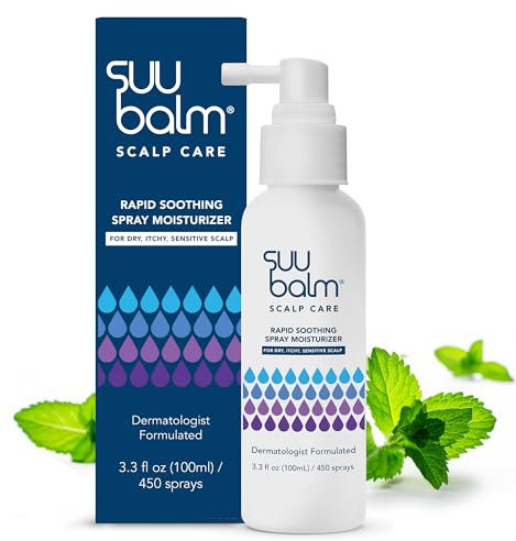 Suu Balm Scalp Care, Rapid Soothing Scalp Relief Spray Moisturiser Treatment, Itchy Scalp Treatments, Spray for Itchy Dry Scalp, Leave In Treatment for Itchy, Sensitive skin, Derm-Formulated (100ml)