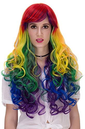 Nunubee Perücke Trend Frau Lange lockige Haarfarbe