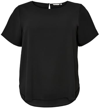 Only Carmakoma Damen Carvica Aop Top Noos T Shirt, Schwarz, 54 EU