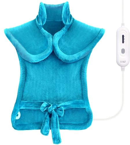 Tefici Heating Pad for Back Pain,Birthday Gifts for Mom Dad Women Men,FSA Eligible HSA Approved,24'' x33''Fast Heating,Electric Heat Pad, 2H Auto-Off,Neck and Shoulder Heat Pad,ETL Certified,Blue