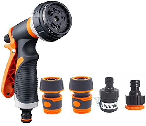Tuyau D'Arrosage Arrosage Tuyau Arrosage Tuyau D Arrosage Tuyau De Jardin Buse D'Irrigation Pulvérisation Sprinkler À Eau Haute Pression Avec 8 Motifs D'Eau Haute Pression Portable Pour Le Nettoyage-6