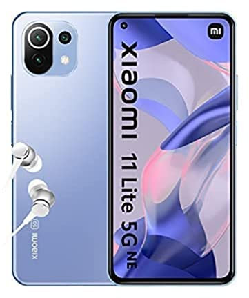 Xiaomi 11 Lite 5G NE - Smartphone 8+128GB, Display AMOLED 6,55” a 90Hz, Qualcomm Snapdragon 778G, Tripla Fotocamera 64MP+8MP+5MP, 4250mAh, Bubblegum Blue (Versione IT + 2 Anni di Garanzia)