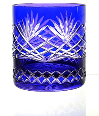 Set di 6 bicchieri da whisky in cristallo colorato, da 350 ml