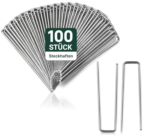 com-four® 100x Strohblumennadeln, Steckklammern für Blumen-Gestecke | Gestecknadeln