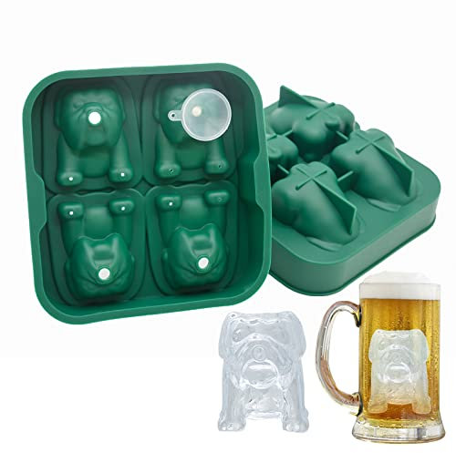 Silicone Dog Ice Cube Trays, Extra Large Ice Cube Tray, Fun Shape ice Cube Easy Release, Big Ice Cubes for Beverages, Iced Tea & Coffee Soda, Freezer Trays for Food