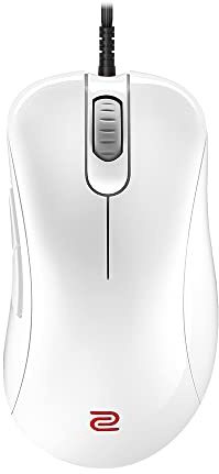 BenQ Zowie EC2 Special Edition V2 White Ergonomic Gaming Mouse for Esports |Regular Weight| Paracord Cable & 16-Step Scroll| Driverless | Glossy Coating | Medium Size