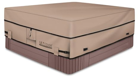 ULTCOVER Housse de Protection carrée imperméable en Polyester 600D pour Spa extérieur 183 x 183 cm