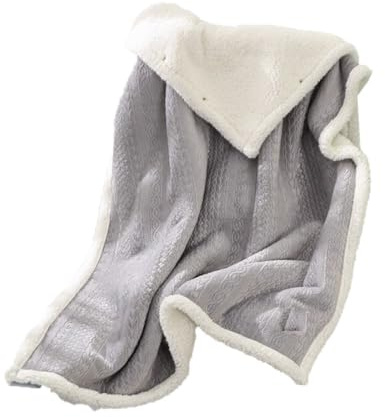 LIAOPUFUS Sudaderas Mujer Capa de Chal de Lana a Cuadros y Capa Térmica de Invierno, Mantas Clásicas en Tonos Sólidos (Azul, Talla única)