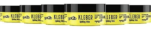 got2b Kleber Spiking Wax Halt 6 (75 ml), Haarwax mit krassem Halt für vertikale Styles, Haargel für Männer modelliert wie ein Wax und hält wie ein Kleber, 6x 75 ml
