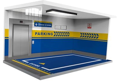 Colcolo 1/18 Modellauto Aufbewahrung mit Beleuchtung für Sammler, Blau