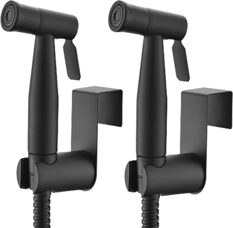 Purrfectzone Bidet, Stainless Steel Jet Spray for Toilet, Wall-Mounted - Matte Black