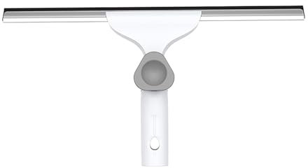 Durable Shower Squeegees, Multi-Purpose Squeegee Long 35 cm, Household Glass Window Wiper Easy Grip white Handle for Washing Drying Shower Bathroom Kitchen Home Tile Pet Hair Floor,35cm