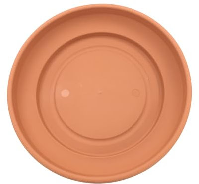 Oakland Gardens 43cm Plant Pot Saucer Round Strong Plastic Base Water Drip Tray Saucers, Terracotta Colour| Size 43cm| Pack of 1