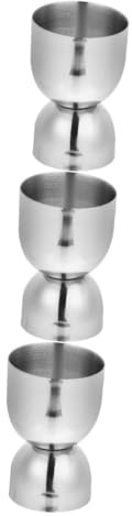 ABOOFAN 3pcs Stainless Measuring Jigger Gin Measure Alcohol Bartender Tool Easy-Pour Design