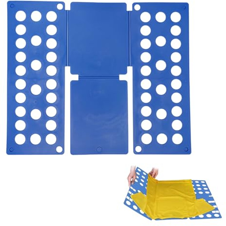 CZAYEFNH Planche Plier Le Linge, Planche Pliante T Shirt, Planche Pliante, Planche Pliante de vêtements, Aide à la lessive, Aide au Pliage pour Pli Linge, Chemise, Bleu