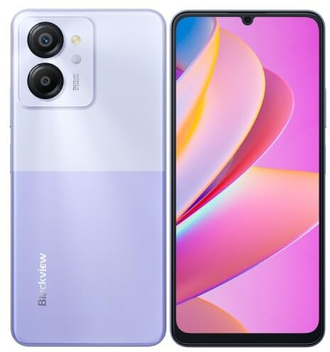Blackview Color 8 Smartphone Libre, 16GB+256GB, 6.75 FHD+ 90Hz, Cámara 50MP+8MP, Batería 6000mAh, Tres Ranuras, Teléfono Móvil Android 13, Altavoz Smart-K Box, GPS