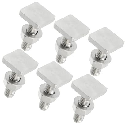 Motoforti Car Roof Rack T Shaped Slot Bolt M8 W/Nuts Washer (Pack of 6) Long-lasting