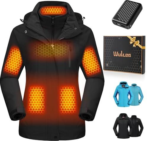 Women Heated Jacket Battery Pack Included Waterproof Ski Snow Coat Camping Essentials Gear Gifts Accessories Supplies Heater Gadgets Car Must Haves Stuff Equipment Cool 2025 Truck Winter Items Unique