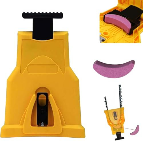 Sherem Chainsaw Sharpener,Libiyi Universal Chainsaw Sharpener,Shirem Universal Chainsaw Sharpener,Portable Chainsaw Sharpener for 14/16/18/20 Inch Two Holes Chain Saw Bar (Set A)