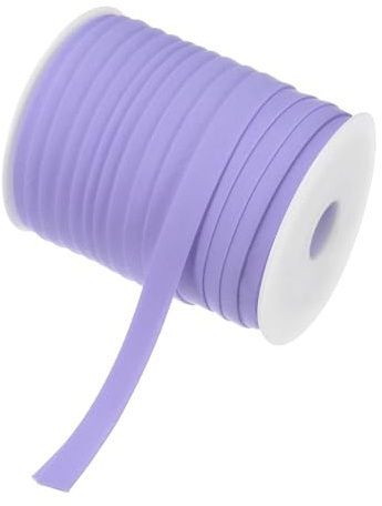 M METERXITY Doppelt gefalteter Schrägband 1/2 Zoll 55 Yards Flieder | Baumwoll-Schrägband, Großpackung, zum Nähen/Säumen/Schrägband/Quilten/DIY Handwerk, Doppelt gefalteter Schrägband