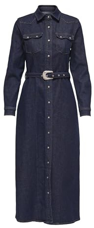 ONLY Onlcamomile LS Dnm Dress Red BF Mae, Dark Azul Denim, XL Mujeres