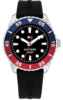 Tommy Hilfiger Uhr mit DREI-Zeiger-Quarzwerk für die Jugend mit Edelstahlarmband oder Silikonarmband