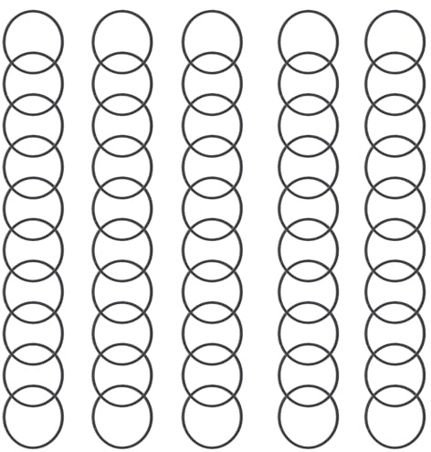 Gummiriemen, verschiedene Größen, 1,1 mm, 25 mm Durchmesser, für Blockflöten, 50 Stück