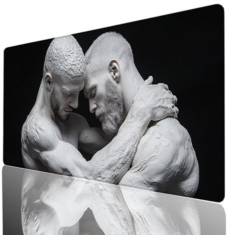 Alfombrilla Ratón Amar, Alfombrilla Gaming Abrazar, Impermeable Tapete Escritorio 1200x600x3mm Compatible con Raton Inalambrico y Teclado Inalambrico, Mousepad para Portatil Regalo Hombre 3841-GYL