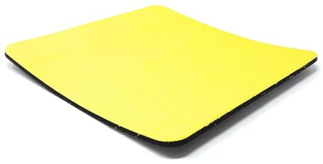 DRUT Tapis de souris pour souris optique, fond antidérapant et revêtement lisse. Dimensions : 245 mm x 220 mm x 5,5 mm (jaune)