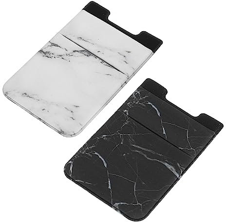 KOMBIUDA 2 Pezzi Custodia per Smartphone Portacarte Antiscivolo e Facile Rimuovere Compatibile con Maggior Dei Cellulari