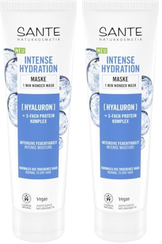 Sante Naturkosmetik Intense Hydration Haarmaske, 150 ml (Packung mit 2)