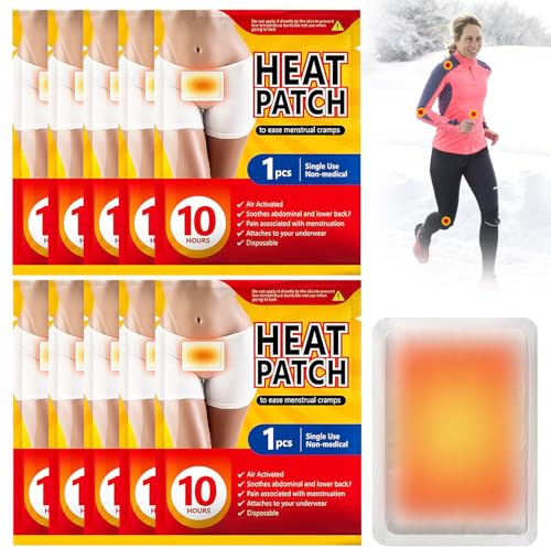 Parche calefactor menstrual, Parches de Calor, Almohadilla térmica menstrual portátil para mujeres, Calentador de Cuerpo para hogar al aire libre, Paquete de 10