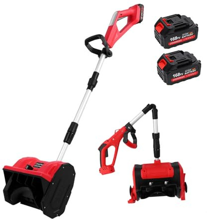Souffleuse à Neige Sans Fil 21V - Pelle à Neige Électrique Pliable avec Batterie Rechargeable, Pour Terrasse, Patio et Allée, Facile à Manipuler