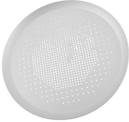 BESPORTBLE Plaque à Pizza Perforée en Aluminium 28 CM Antiadhésive – Moule Ventilé pour Four et Friteuse à Air Cuisson Croustillante Plat de Service Polyvalent
